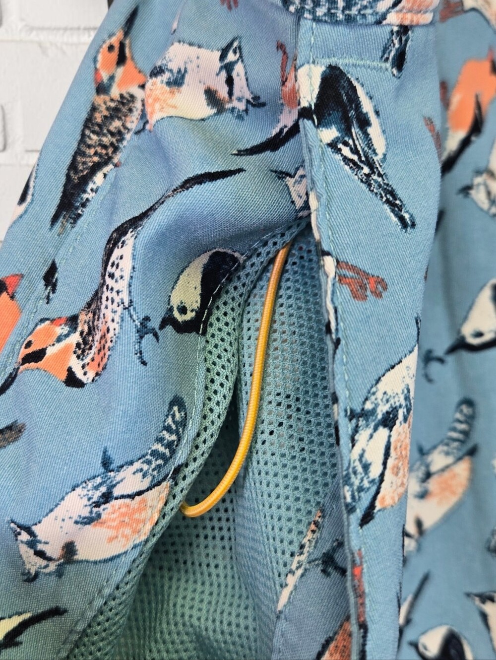 North Face Womens Class V Quick Dry Short Light Blue Bird Print Pockets Size XXL - Picture 8 of 15